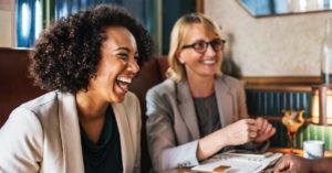 Successful women enjoying a business meeting