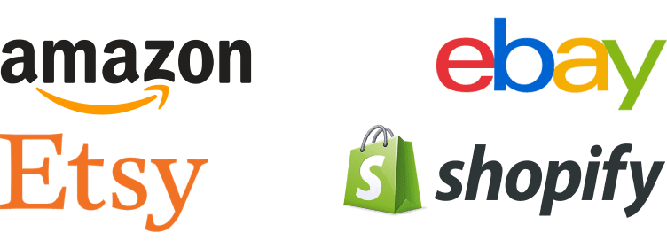 Amazon, Etsy, eBay and Shopify